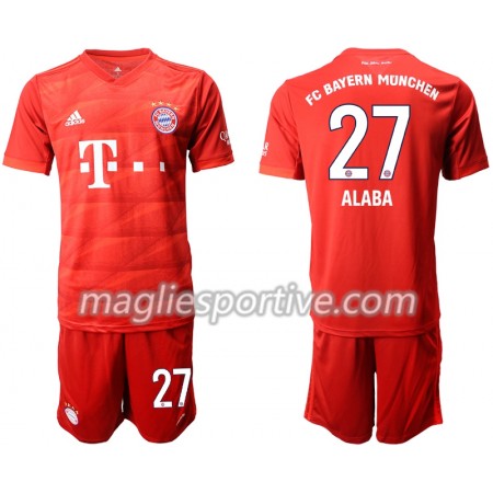 Completo Calcio Bayern Monaco ALABA 27 Bambino Divisa Prima 2019/2020